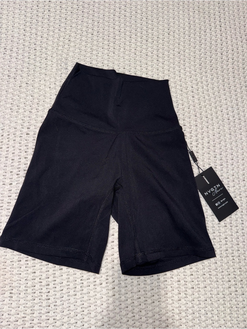 NVGTN High Waisted Biker Shorts XS Black NWT